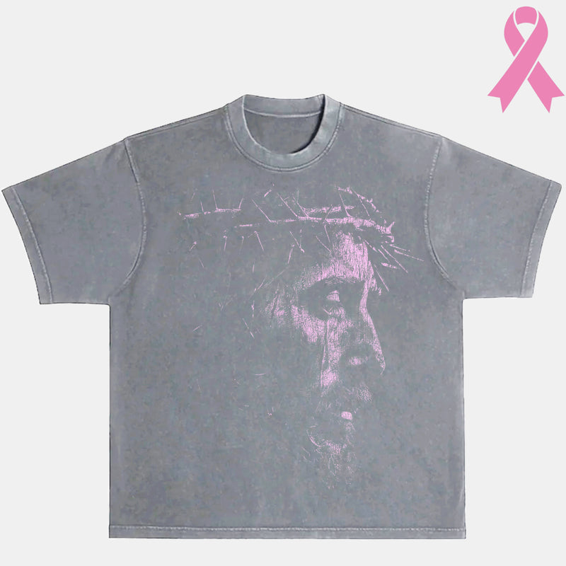 "HOLY SPIRIT" JESUS TEE (BREAST CANCER AWARENESS)